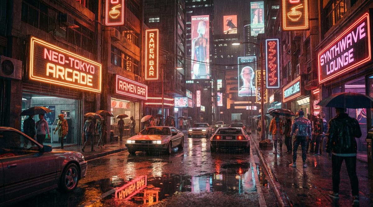 暗网霓虹都市夜景视频